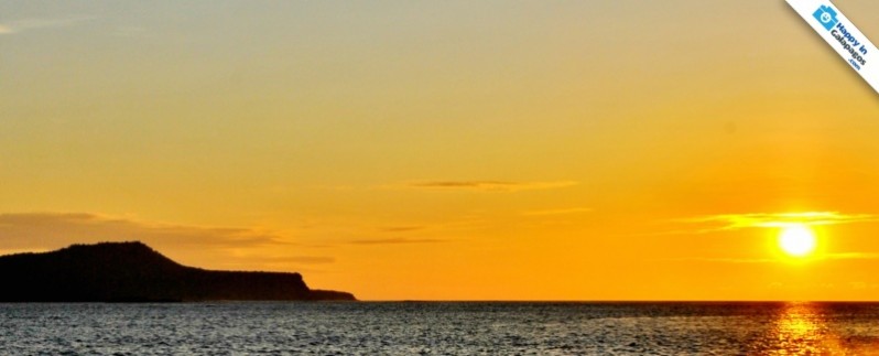 A really beautiful sunset in the Galapagos Islands