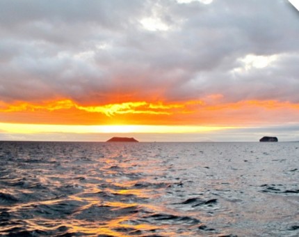 An awesome sunset in Galapagos Islands